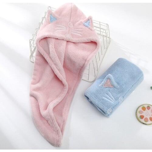 Microfiber Hair Towel Dry Quick Drying Bath Towel for Lady Absorption Turban Hair Dry Cap Turban Head Wrap Home Bathing Tools