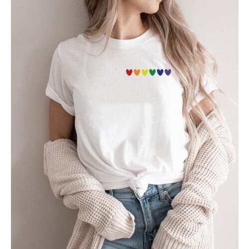 Rainbow Gay Shirt Gay Pride Tshirt Unisex Summer Tops Shirts Lesbian Queer Tees Women Graphic Oversized T Shirt