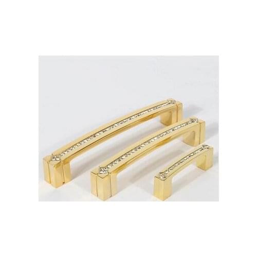 96mm dexule diamond furniture door handle crystal kitchen cabinet wardrobe door pull handle gold silver dresser pull chrome knob