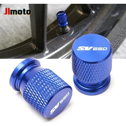 With LOGO SV650 For SUZUKI SV650 SV 650 2016-2019 Motorcycle Accessorie CNC Aluminum Wheel Tire Valve Stem Airtight Covers Cap