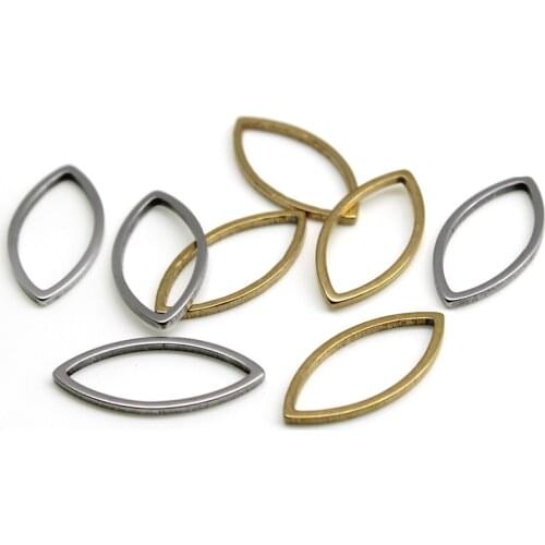 Horse Eye Shape Charms Stainless Steel Gold Plated Bracelet Connectors Earrings Findings DIY Jewelry Making Handmade Accessories