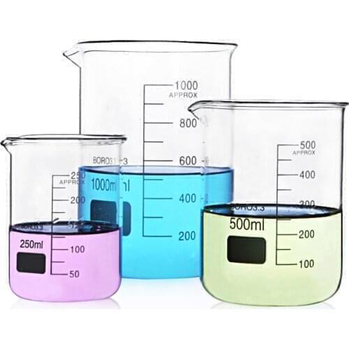 5ml Glass Beaker High Borosilicate Thickened Low Type Beaker with Scale , High Temperature Test Consumables