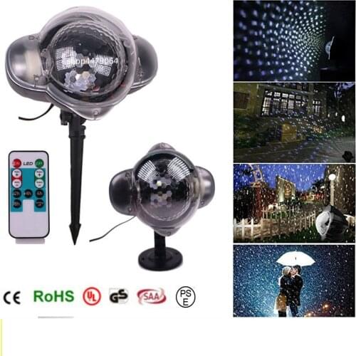 Led outdoor waterproof Christmas decoration snowflake projection lamp mini mini snow light led lawn laser light