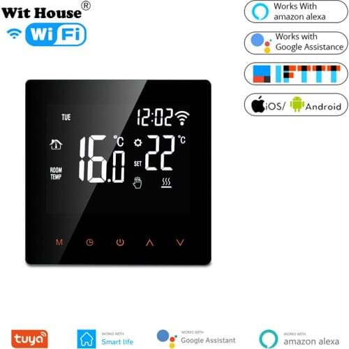 Tuya Smart Life WiFi Thermostat Temperature Controller for Water/Electric floor Heating Water/Gas Boiler Works with Alexa Google