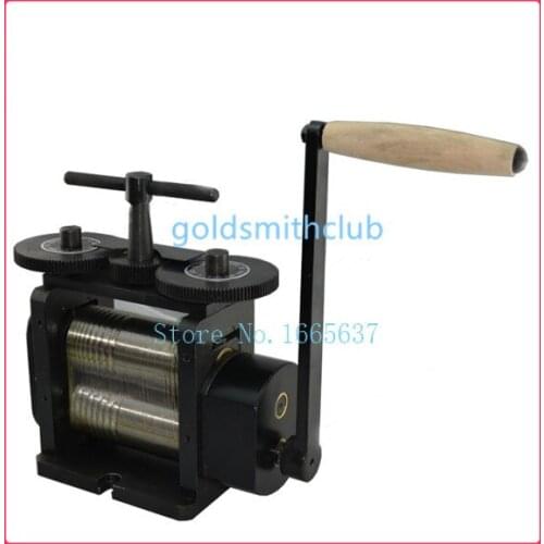 Jeweler Hand Operated Rolling Mill with half Round and square shape Jewelry tools 130mm roller width