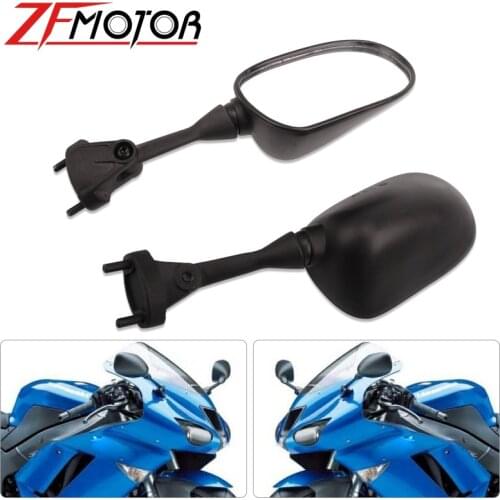 Rear Wing View Side Glass MIRROR Black Rearview Mirrors for Kawasaki Ninja ZX-6R ZX6R 2005-2008 ZX-10R ZX10R 2004 2007 2006 2005