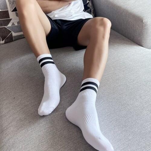100 Cotton Socks Fashion White Black Vintage Short Sports Sock Men Casual Streetwear Short Soks For Man Girl Cool Tube Socks