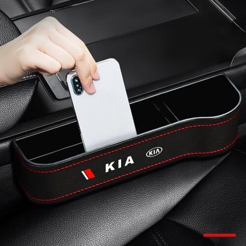 2Pcs Car Seat Gap Storage Box Crevice Plastic Storage Box Cup Phone Holder for KIA Picanto Soul Forte K3 K5 K9 Auto Accessories