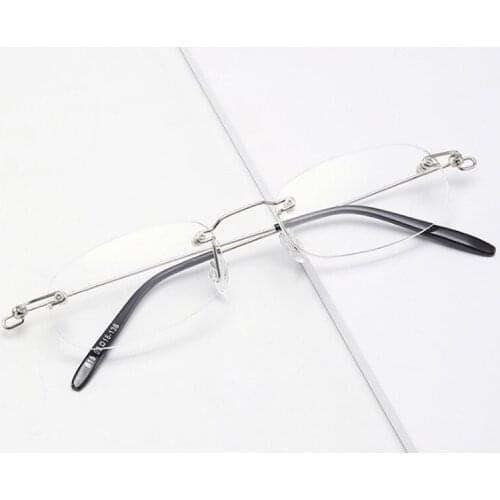 2019 fashion ultra light frameless reading glasses women business portable reading glasses men with case