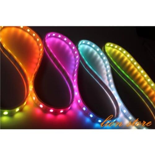 5 Meters Individually Addressable Color WS2812B Waterproof 5050 SMD RGB WS2811 LED Strip White PCB 60 LEDs/M DC 5V