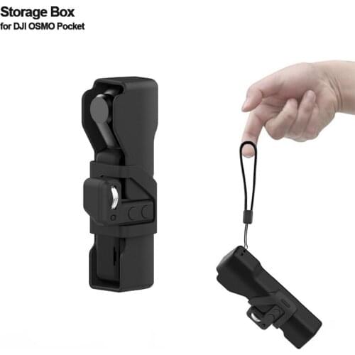 DJI OSMO Pocket Case Portable Storage Bag Buckle Box Osmo Pocket Controller Wheel Protective Cover Case w/ Sling Strap Lanyard