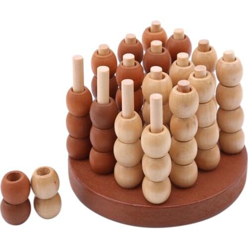 Kids Wooden Memory Chess Game Fun Early Educational Toy Cognitive Beads Montessori Toys Birthday Gifts For Children