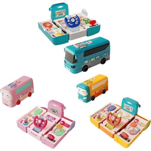 Baby Deformation Toy Car Baby Simulation Bus School Bus Boys Inertia Multifunctional Car Driving Simulation Toys