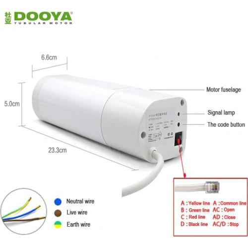 Eruiklink Dooya Electric Curtain Motor, Remote Control Curtain Motor For Auto Motorized Curtain Track For Smart Home Automation