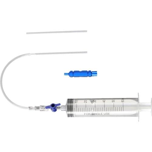 Bicycle Tubeless Tire Liquid Injection Tool Tire Tubeless Sealant Injector Syringe Rubber Hose Kit MTB Bike Valve Core Removal