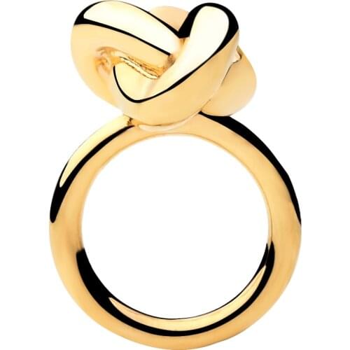 VAROLE Fashion Infinity Knotting Ring Design Gold Color Midi Rings for Women Jewelry Anel Feminino