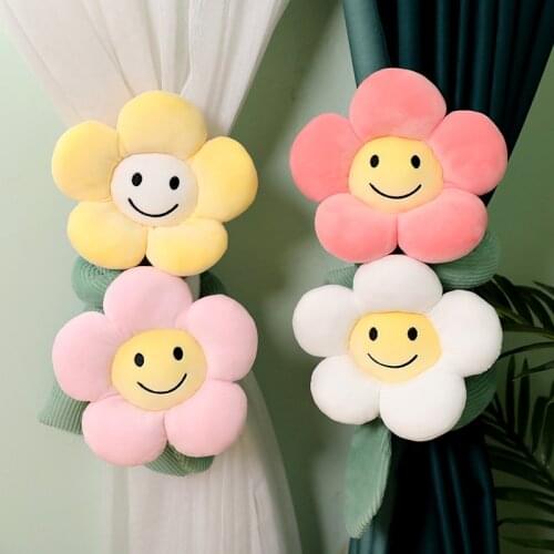 Creative Nice 95CM Long Plush Sunflower Curtain Button Home Decoration Super Stuffed Plushie Toys