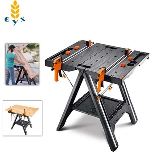 Multifunctional Folding Woodworking Table/Portable DIY Workbench/Steel Frame/130kg Load-Bearing/Multiple Tables Can Be Combined