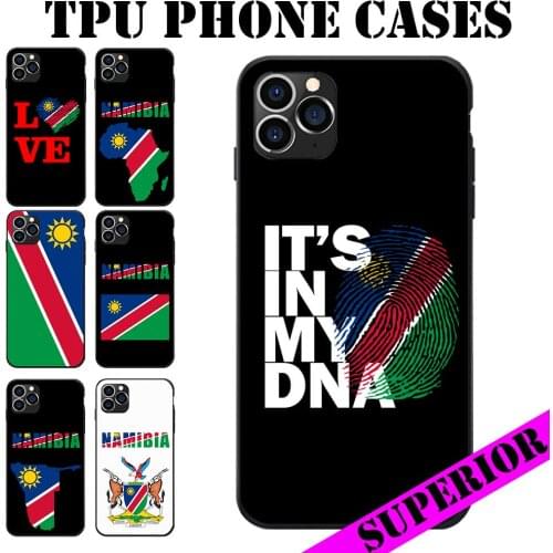 For Huawei P8 9 10 20 30 40 Mate Plus Pro Lite X Namibia Flag Text Coat of Arms Theme Soft TPU Phone Cases Cover Logo