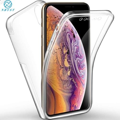 360 Full Body Soft Case for iPhone 12 Mini 11 Pro X XR XS MAX Clear Silicone Phone Cover For iPhone SE 2020 8 6 6S 7 Plus Coque