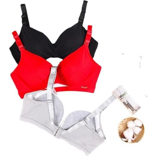 No underwire underwear little ladies thickened sexy Japanese drag French breathable small bra together bra