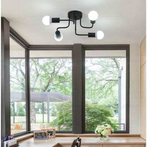 Novelty Iron Kitchen Ceiling Lamp Creative Loft Room Lights Living Room Decoration Home Decor Light Fixtures Led Ceiling Lights