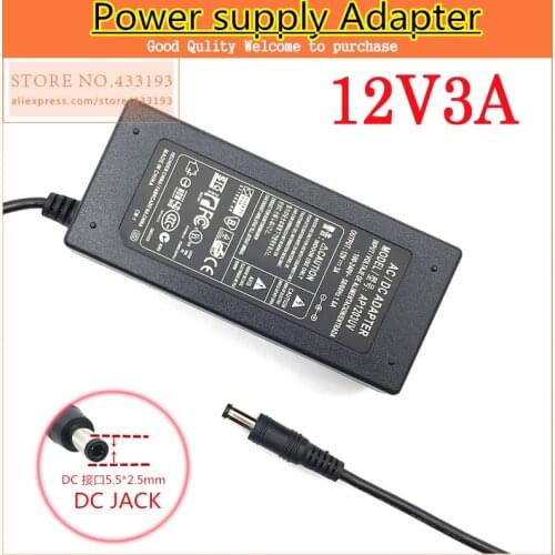 NEW 12V3A New AC 100V-240V Converter power Adapter DC 12V 3A Power Supply EU/US/UK Plug DC