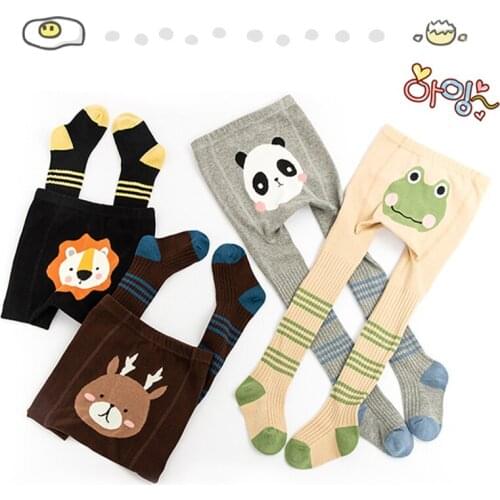 0-5 Years 1pc New Childrens Kawaii Cotton Pantyhose Cute Cartoon Animal Leggings Big Ass Boys Girls Soft Tights For Baby Kids