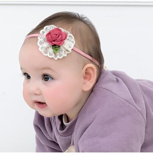 6pcs/lot Soft Newborn Toddler Flower Headwraps Cute Elastic Baby Girls Knot Nylon Turban Headband Photo Props Hair Accessories