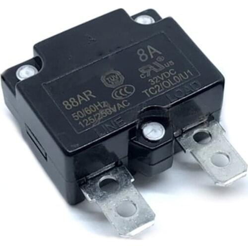 For KUOYUH Safety Switch Overload Switch Circuit Breaker Overcurrent Protector 88AR Series 8A 125/250VAC Automatic Reset