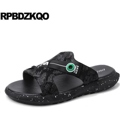 Slip on slippers fashion native leather mens sandals 2019 summer outdoor famous brand open toe shoes slides waterproof italian