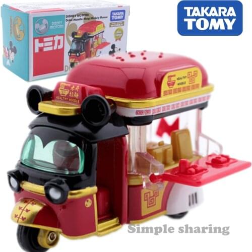 Takara Tomy Tomica Disney Motor Dobe Mickey Mouse Chinese Noodle 3 Wheel Car Hot Pop Kids Toys Vehicle Diecast Metal Model