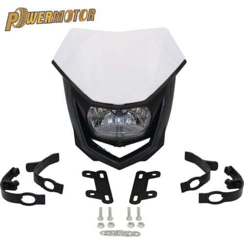Universal Headlight Motorcycle HeadLamp Head Lamp H4 35W Lighting Enduro Dual Sport Dirt Bike Fairing For Yamaha Honda Suzuki