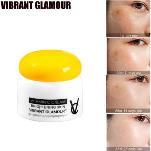 VIBRANT GLAMOUR VC Serum Moisturizing Cream Whitening Brightening Freckle Remove Anti Wrinkle Repair Acne Face Skin Care TSLM1