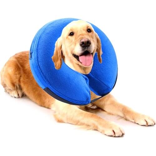 Pet Protective Inflatable Collar Soft Comfortable Washable Donut Design Dog Recovery Collars