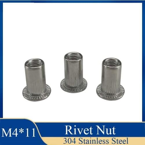 1Pcs M4*11 Rivet Nuts Rivnuts Blindnuts Nutserts Nuts Insert Rivet