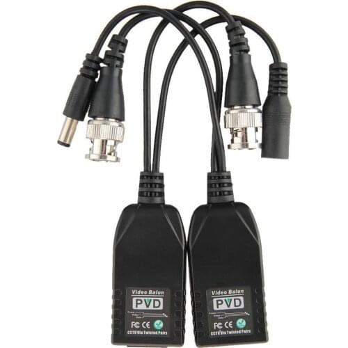 2 Passive Video Data Power PVD Balun Transceivers UTP RJ45 for CCTV Cameras
