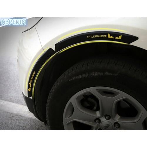 2pcs Car Styling Fender Flares Edge Rubber Anti Collision Sticker for Skoda octavia fabia yeti rapia superb a accessories