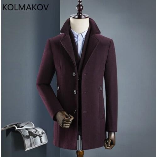 2021 new arrival autumn&winter men jacket high quality wool trench coat men,mens wool coat,plus-size M-XXXL