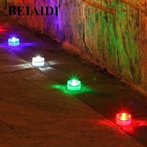 BEIAIDI 3PCS Flameless Solar Candles Light Under Outdoor Garden Ground Buried Lamps Yard Pathway Lawn Decking Lamps