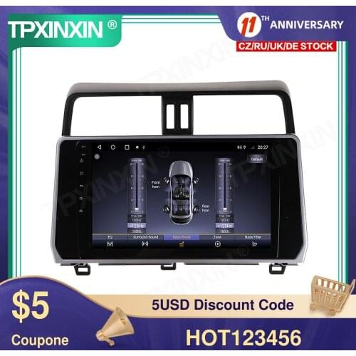 6+128G Android 10.0 For Toyota Prado 2018-2019 Car Multimedia Player GPS Navigation Headunit Radio Audio Stereo Tape Recorder