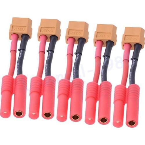 1pcs XT60 Male to 4.0MM Banana Plug Balance Charge Cable for RC Helicopter Quadcopter XT60 Lipo Battery Plug Charger