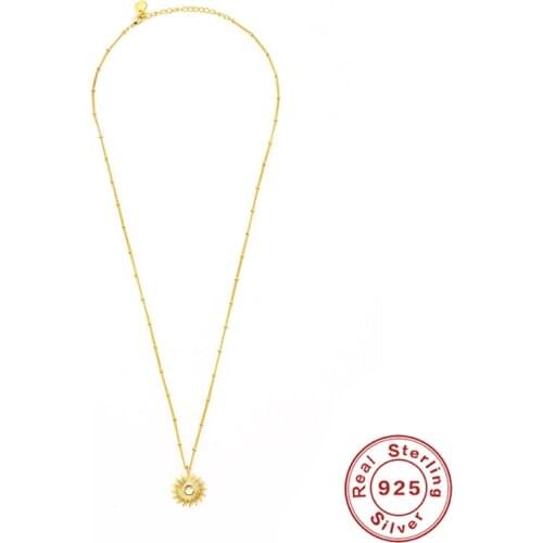 BOAKO Ins Initial Sun Necklace For Women 2020 Silver 925 Jewelry Necklace Charms Chains For Jewelry Choker Bijoux Femme #11.9