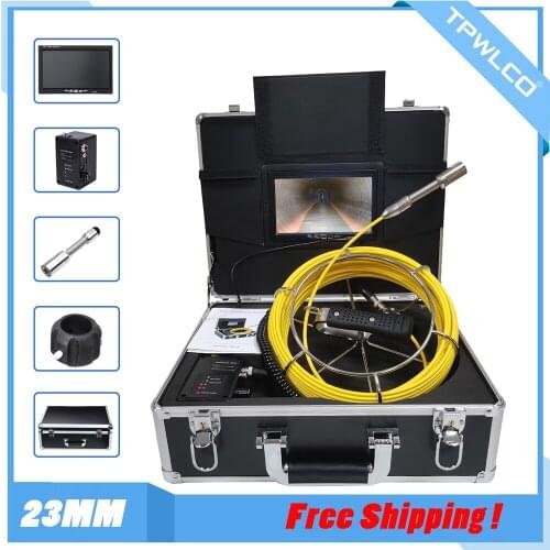 20/30/40/50m Cable Optional Pipeline Inspection System Endoscope Borescope Professional 7inch Industrial Drain Sewer Camera