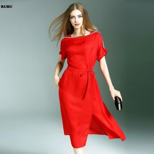 SXCHARM 2017 Summer free shipping Knee-length Pockets dresses o-neck short sleeve Dresses party Dress women bodycon dress