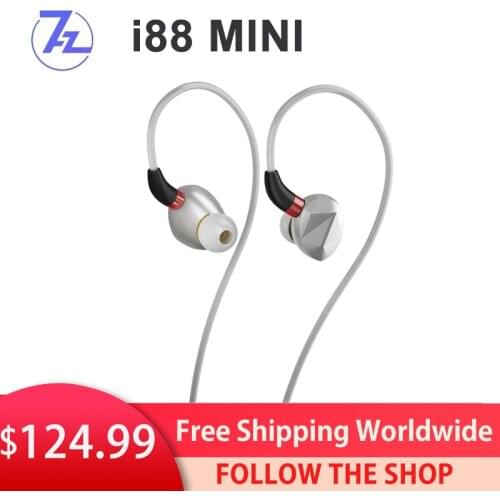 7HZ i88 MINI 8mm LCP Diaphragm Dynamic Driver HiFi In-ear Earphone with CNC Aluminum Shell Custom Detachable Cable for Musician