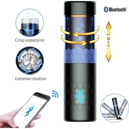 Bluetooth Control Male Masturbator Automatic Telescopic Masturbation Cup Penis training Aircraft Cup Pussy Sex Machine Adult Toy