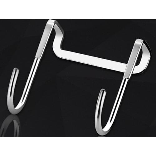 Wall Mounted Coat Hooks S-type Door Hanger Hook Stainless Steel Clothes Hook Free Punching Cabinet Door Hook Without Trace
