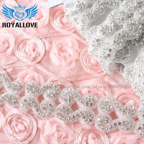 5 Yards Wholesale Bridal Trim Sparkly Silver Crystal Rhinestone Trim DIY Wedding Garters Applique Bridal Beaded trim by the yard