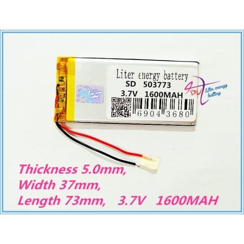 Tablet battery 503773 3.7V 1600MAH 3.7V 053773 lithium polymer battery mp4 MP5 GPS navigation electronic equipment